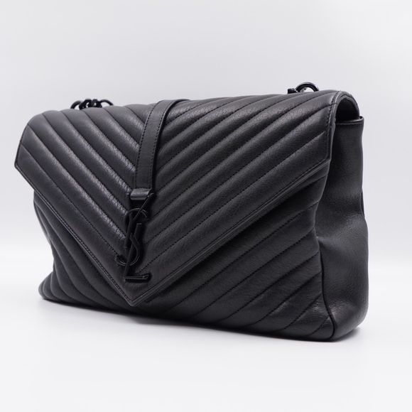 CA04 💚 Saint Laurent Leather College Large - Picture 5 of 15